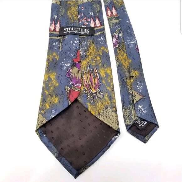 Structure Cowboy Wild West Campfire Novelty Tie - Picture 7 of 7